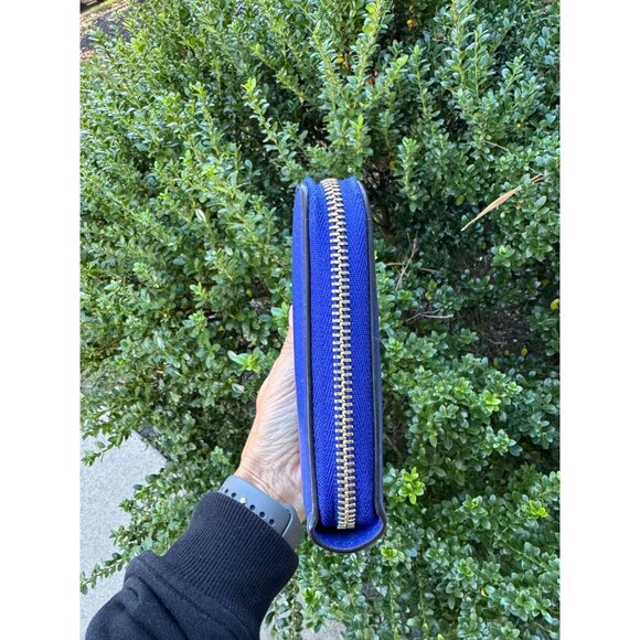 Celine Long Zip Around Wallet Blue Leather - Picture 2 of 12